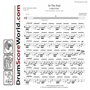 Linkin Park - In The End | Drum Sheet + Play-Along Track